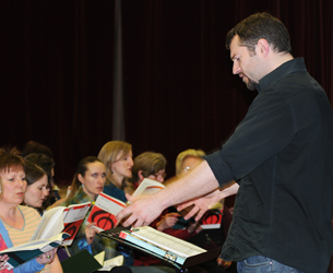 James taking a rehearsal